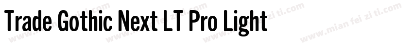 Trade Gothic Next LT Pro Light字体转换